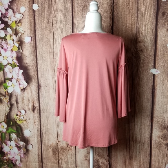 Promesa dusty pink 3/4 sleeves top size S … - Picture 5 of 5